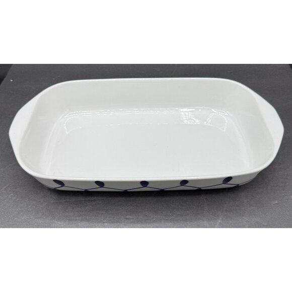 Lyngby Porcelain Blue & White Baking Dish Casserole Denmark 1 Qt Vintage - Picture 2 of 6